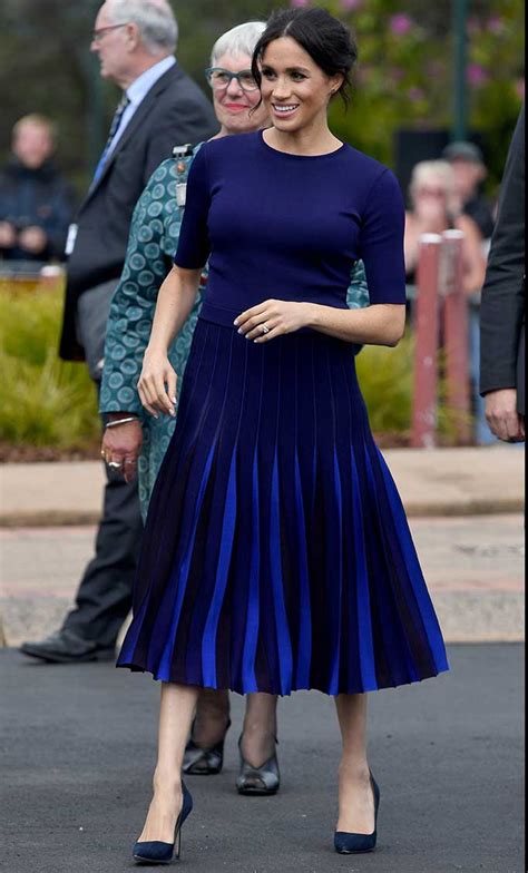 mefhans blue givenchy skirt|Meghan Markle Wears a Blue Givenchy Top & Skirt in New .